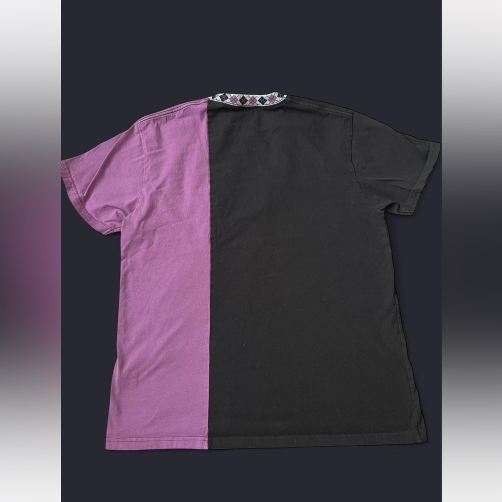 Teddy Fresh Black and Purple Split TShirt Men’s M - Picture 4 of 5